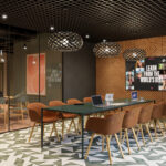 inside building dining table and chairs