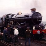 train with people on the track