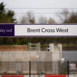 a sign that says 'Brent Cross West'
