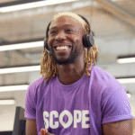 person wearing headphones