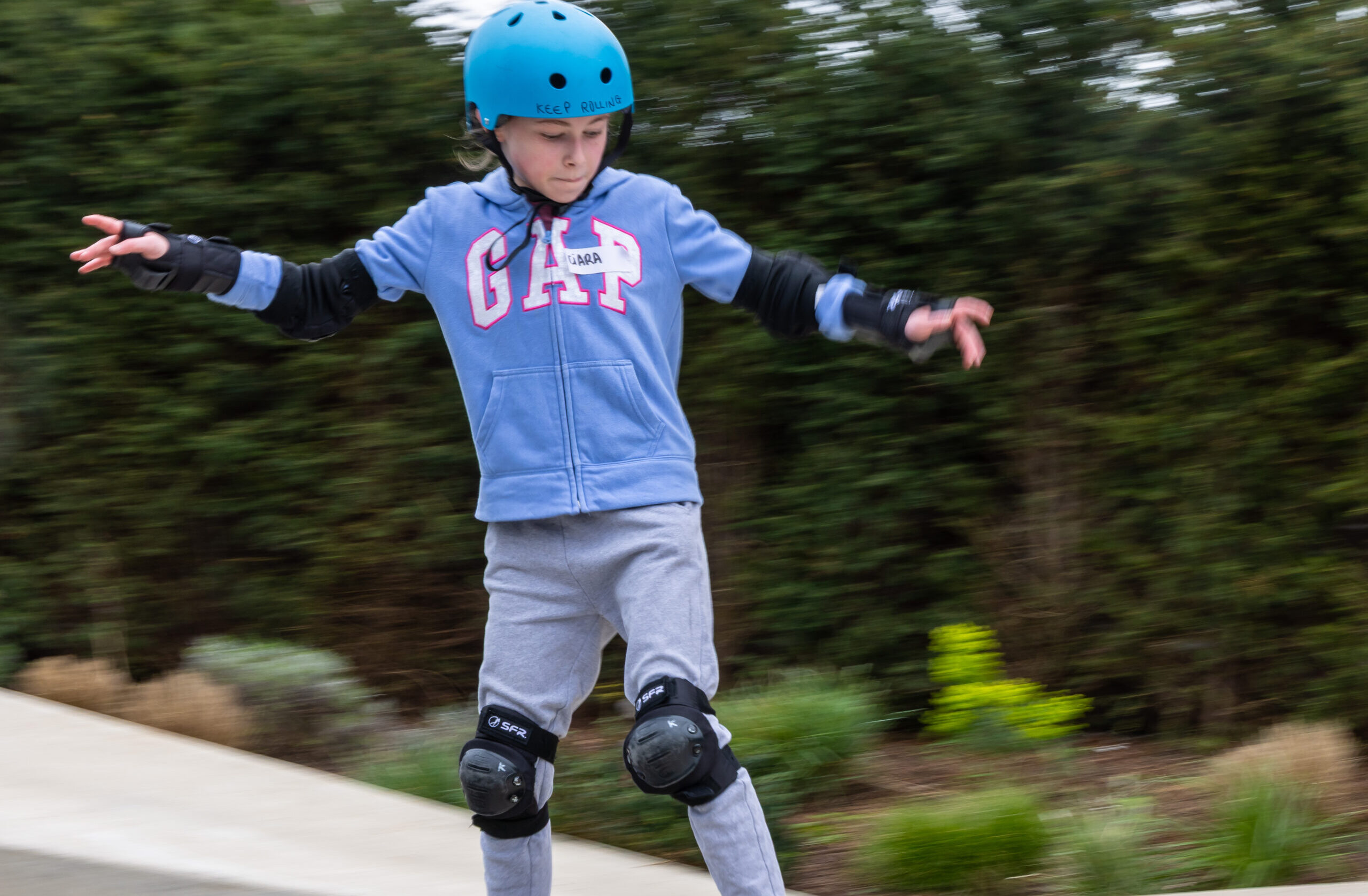 a young person n skateboard