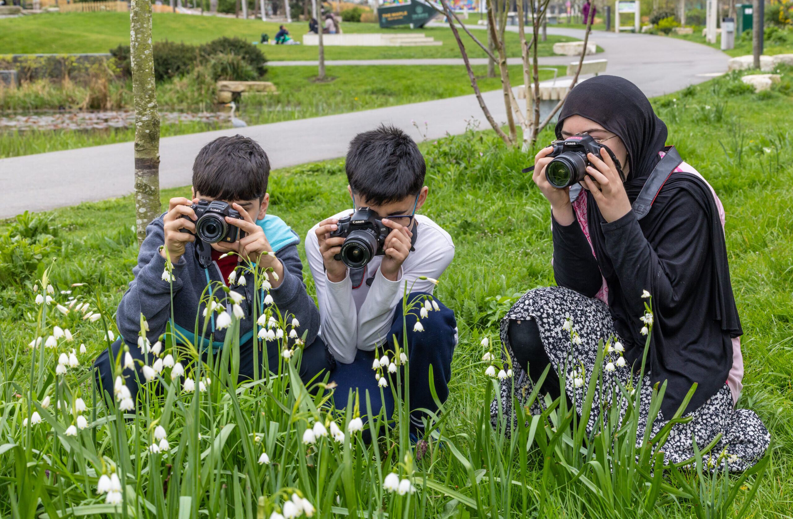 people taking a photo with camera