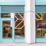 exterior of a shop in blue